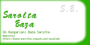 sarolta baza business card